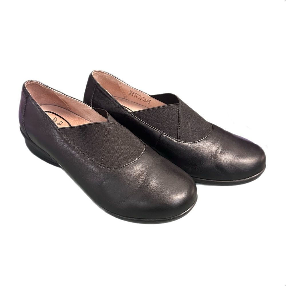 Dansko Ann Slip On Pump Leather Comfort Black Size 39 Elastic